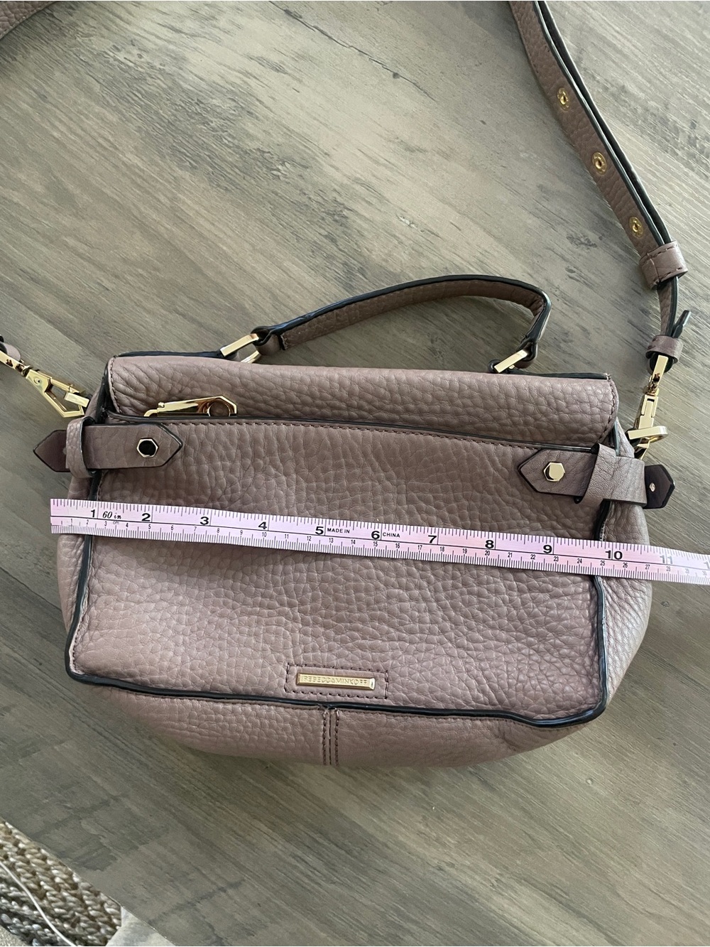 Rebecca Minkoff Darren Taupe Pebbled Leather Bag - Picture 11 of 17